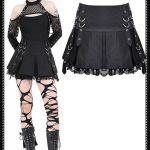 Dark In Love Riot Y2K Straps Skater Skirt