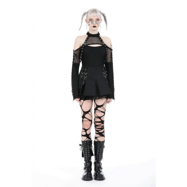 Dark In Love Riot Y2K Straps Skater Skirt