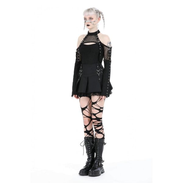 Dark In Love Riot Y2K Straps Skater Skirt