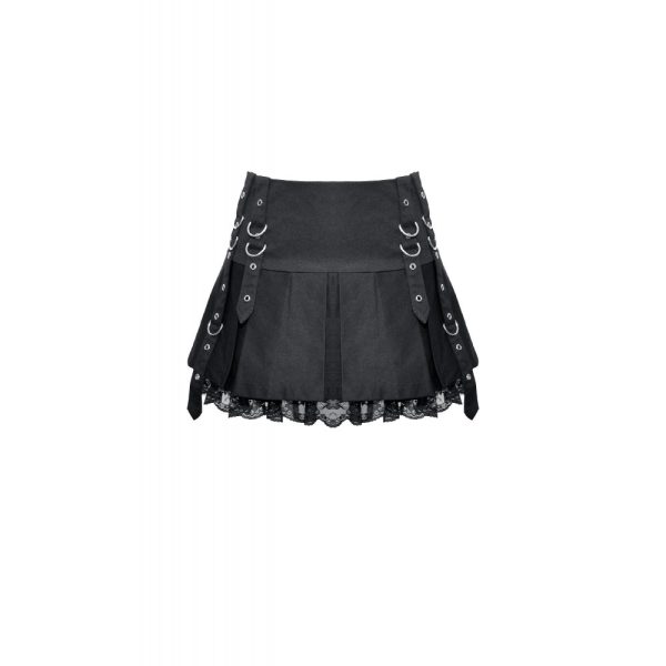 Dark In Love Riot Y2K Straps Skater Skirt