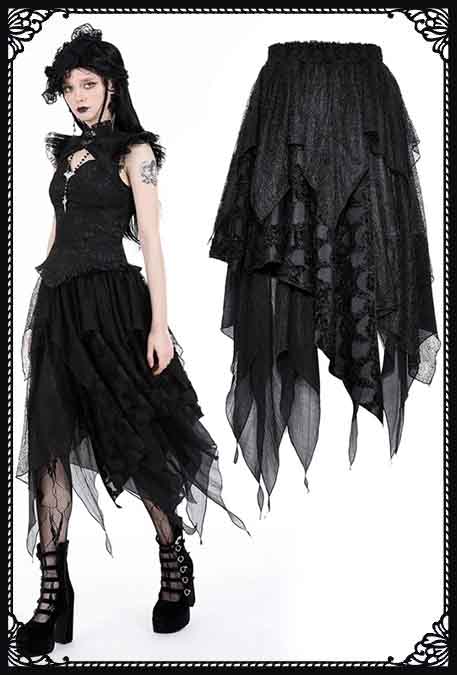 Dark In Love Bonnie Distressed Skirt