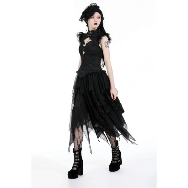 Dark In Love Bonnie Distressed Skirt