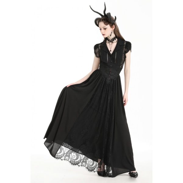 Dark In Love Blood Thirst Long Goth Skirt