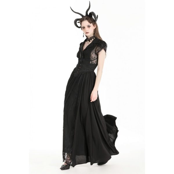 Dark In Love Blood Thirst Long Goth Skirt