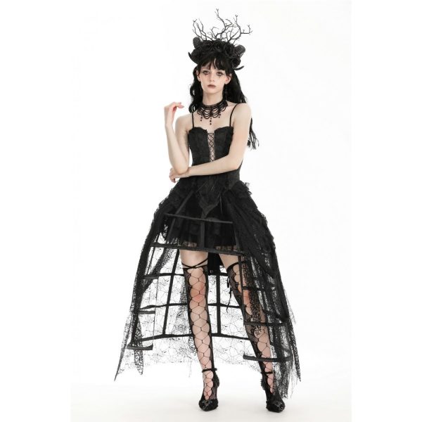 Dark In Love Short Front Long Back Birdcage Skirt Petticoat