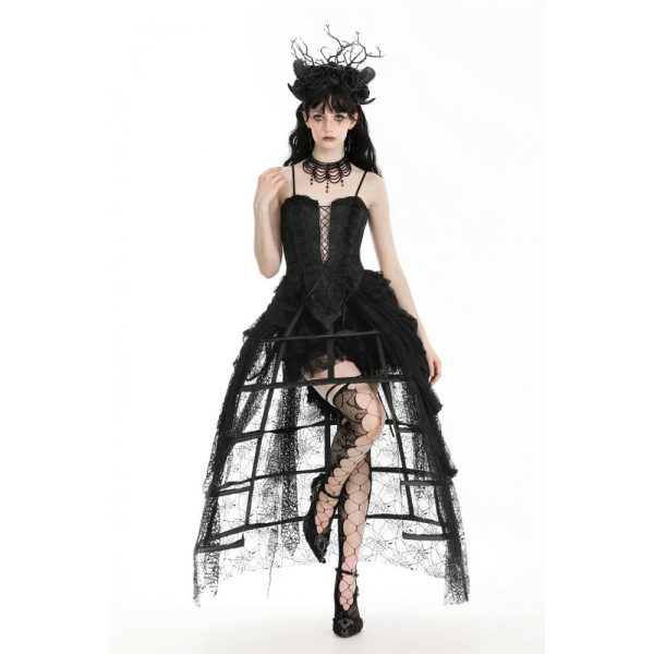 Dark In Love Short Front Long Back Birdcage Skirt Petticoat