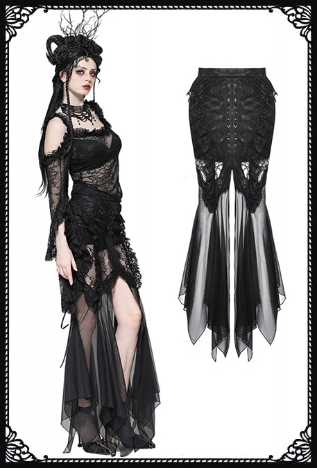 Dark In Love Arabella Lace Sheer Skirt