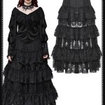 Dark In Love Funeral Babe Layered Lace Gothic Skirt