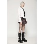 Dark In Love Harajuku Rebel Pink Tartan Skirt With Studded Belt