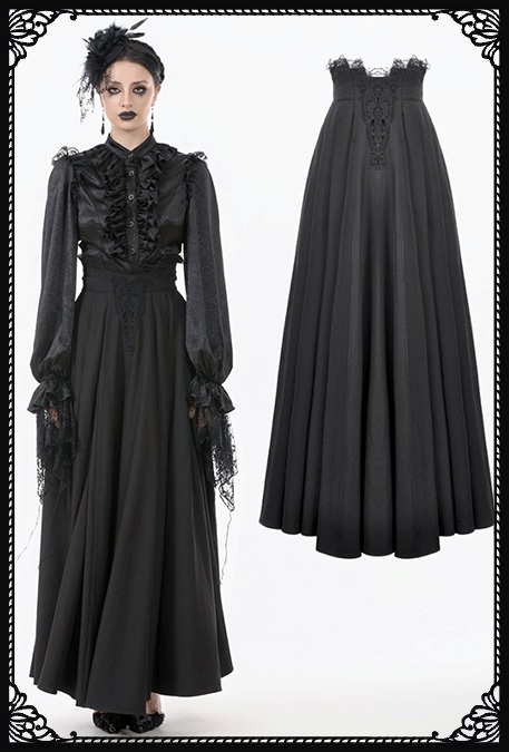 Dark In Love Phantom Gothic High Waist Skirt