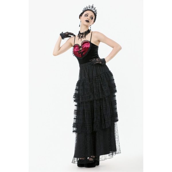 Dark In Love Lacuna Ruffle Gothic Skirt