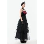 Dark In Love Revenant Gothic Ruffle Faux Leather Detail Skirt