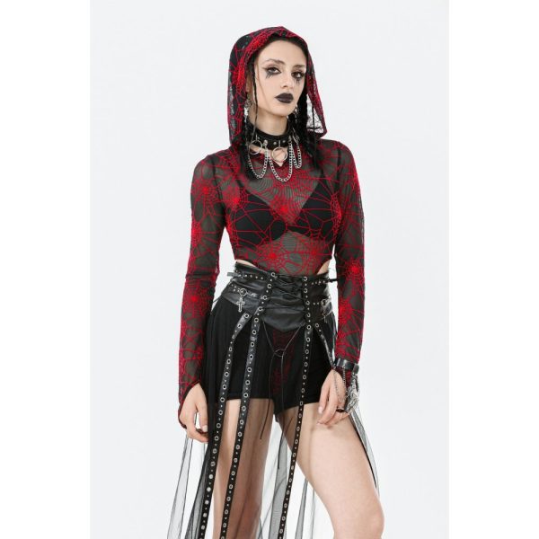 Dark In Love Xara Sheer Belted Skirt