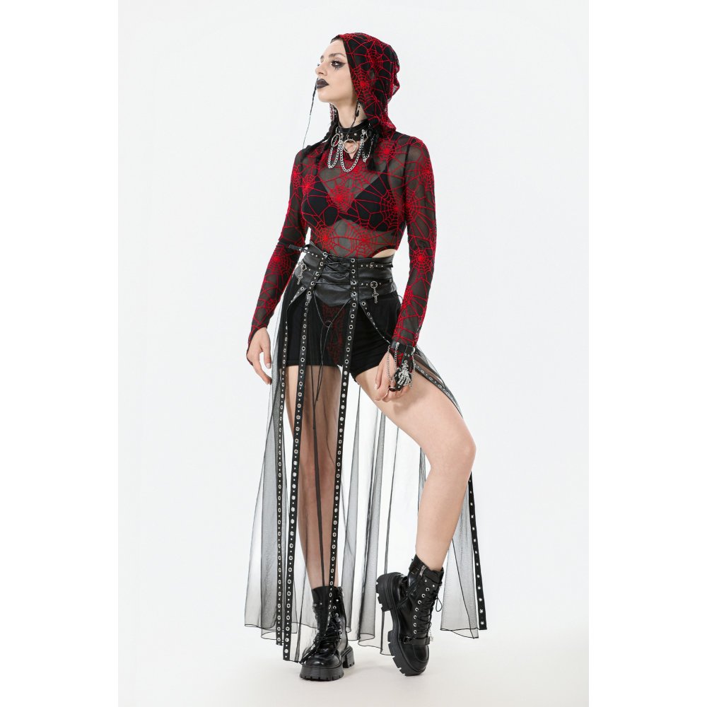 Dark In Love Xara Sheer Belted Skirt