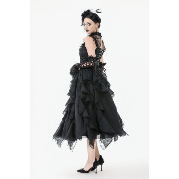 Dark In Love KiKi's Bloom Gothic Ruffle Skirt