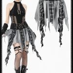 Dark In Love Shadow Shredded Tartan Gothic Skirt
