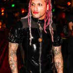 Men's Short Sleeve Vinyl and Mesh Buckle Shirt