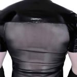 Men's Short Sleeve Vinyl and Mesh Buckle Shirt