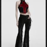 Punk Rave Goth 'n' Roll Rockstar Fringe Flare Trousers