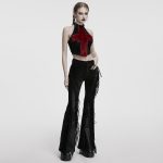 Punk Rave Goth 'n' Roll Rockstar Fringe Flare Trousers
