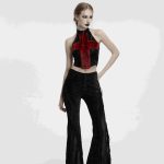 Punk Rave Goth 'n' Roll Rockstar Fringe Flare Trousers