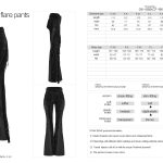 Punk Rave Goth 'n' Roll Rockstar Fringe Flare Trousers