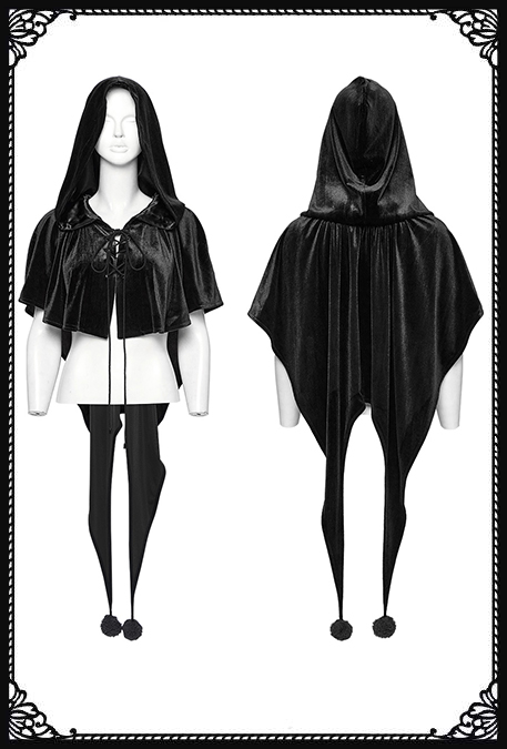 Punk Rave Black Salem Gothic Short Cape/Bolero