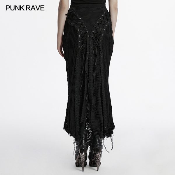 Punk Rave Izora Lace Up Long Skirt