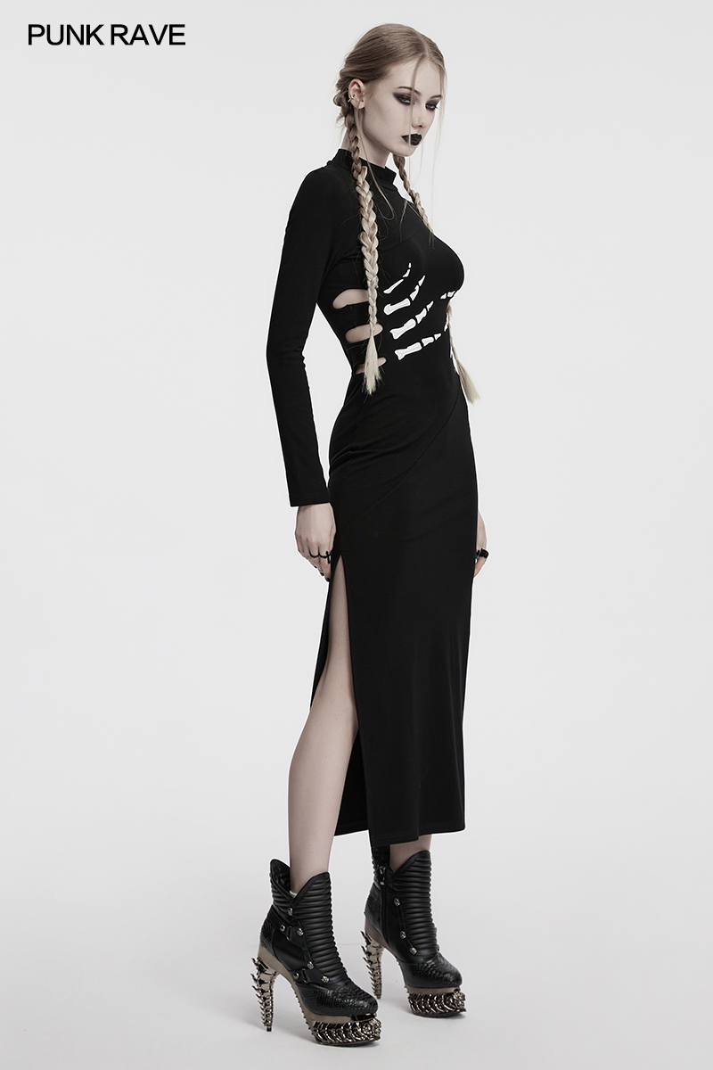 Punk Rave Skelita Skeleton Hand Gothic Dress