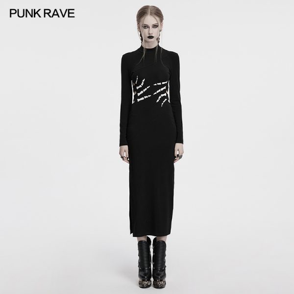 Punk Rave Skelita Skeleton Hand Gothic Dress