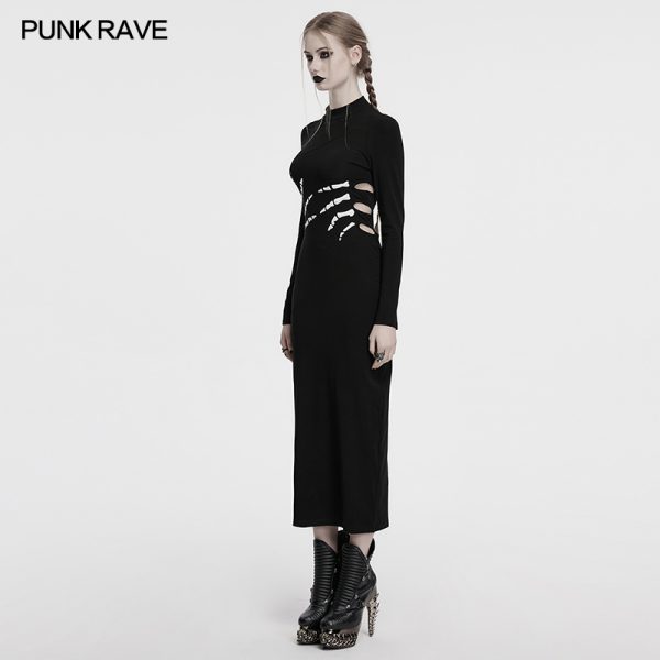 Punk Rave Skelita Skeleton Hand Gothic Dress