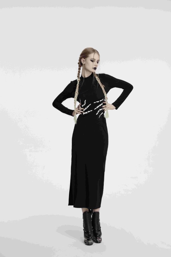 Punk Rave Skelita Skeleton Hand Gothic Dress