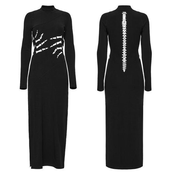 Punk Rave Skelita Skeleton Hand Gothic Dress