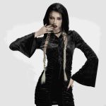Punk Rave Hexed Velvet Cross Detail Hooded Gothic Dress