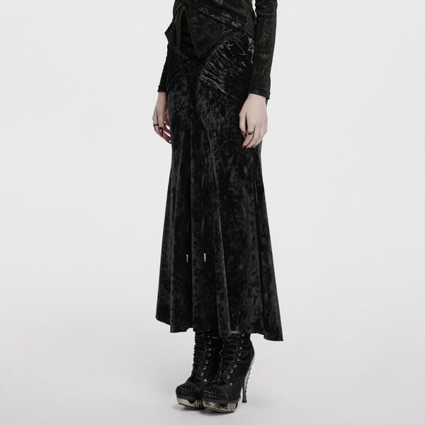 Punk Rave Velvet Rush Gothic Mermaid Tail Skirt