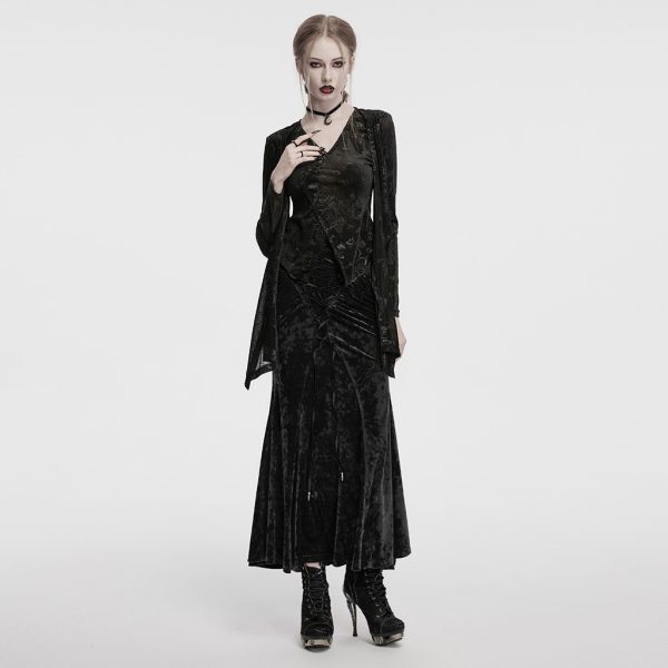 Punk Rave Velvet Rush Gothic Mermaid Tail Skirt