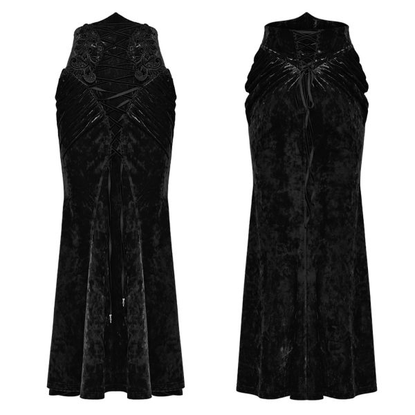 Punk Rave Velvet Rush Gothic Mermaid Tail Skirt