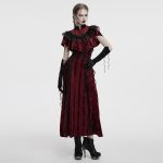 Punk Rave Velvet Rush Embroidered Gothic Gloves