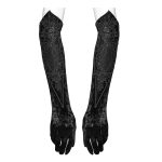 Punk Rave Velvet Rush Embroidered Gothic Gloves