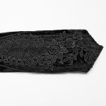 Punk Rave Velvet Rush Embroidered Gothic Gloves