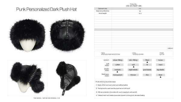 Punk Rave Olga Faux Fur Gothic Hat