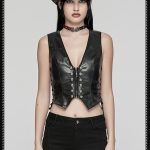 Punk Rave Calamity Gothic Cowboy Faux Leather Vest