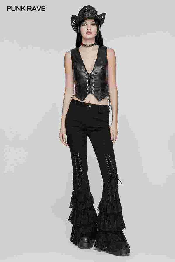 Punk Rave Calamity Gothic Cowboy Faux Leather Vest