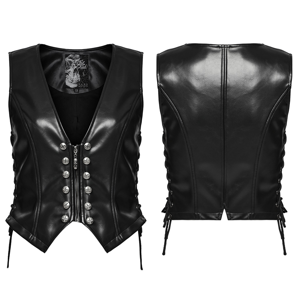 Punk Rave Calamity Gothic Cowboy Faux Leather Vest