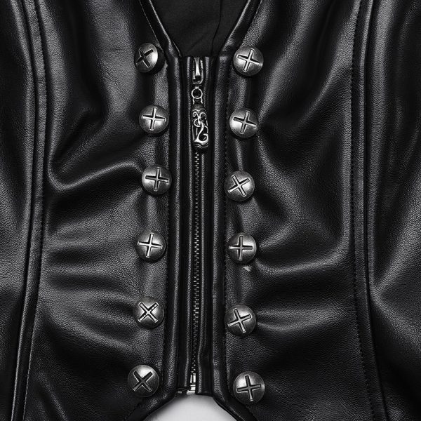 Punk Rave Calamity Gothic Cowboy Faux Leather Vest