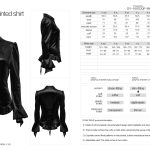 Punk Rave Black Bat Wing Collar Gothic Ombre Shirt
