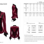 Punk Rave Red Bat Wing Collar Gothic Ombre Shirt