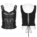 Punk Rave Scavenger Faux Leather Top
