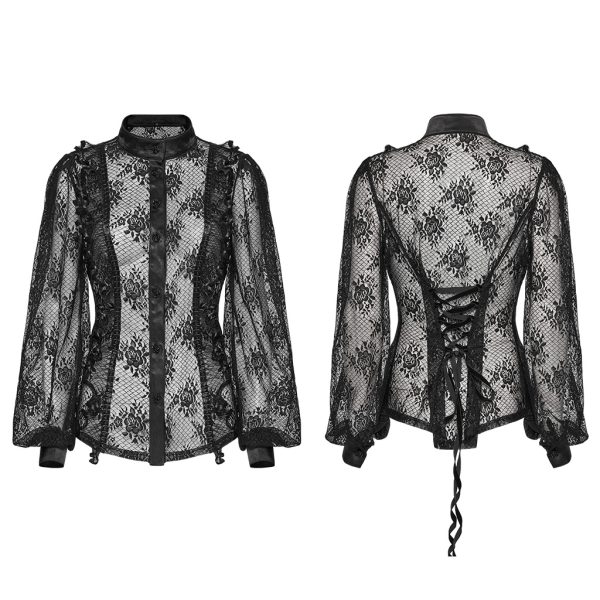 Punk Rave Lara Lace Gothic Shirt