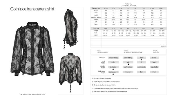 Punk Rave Lara Lace Gothic Shirt